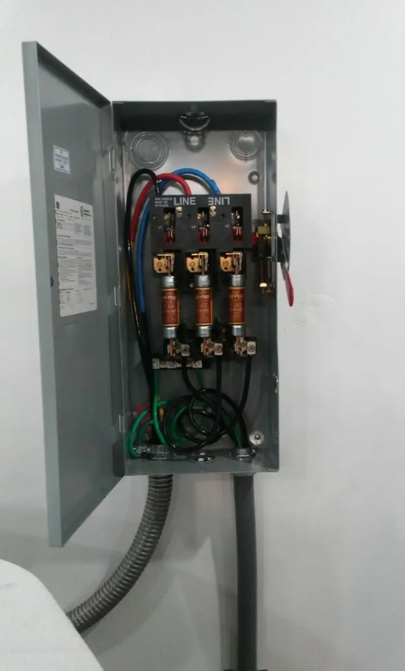 Three-phase disconnect switch installed for Electrical Wiring & Rewiring in Moonachie
